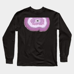 Pink Agate Slice Long Sleeve T-Shirt